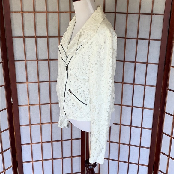 Piperlime Cotton Lace Moto Jacket - Picture 3 of 6